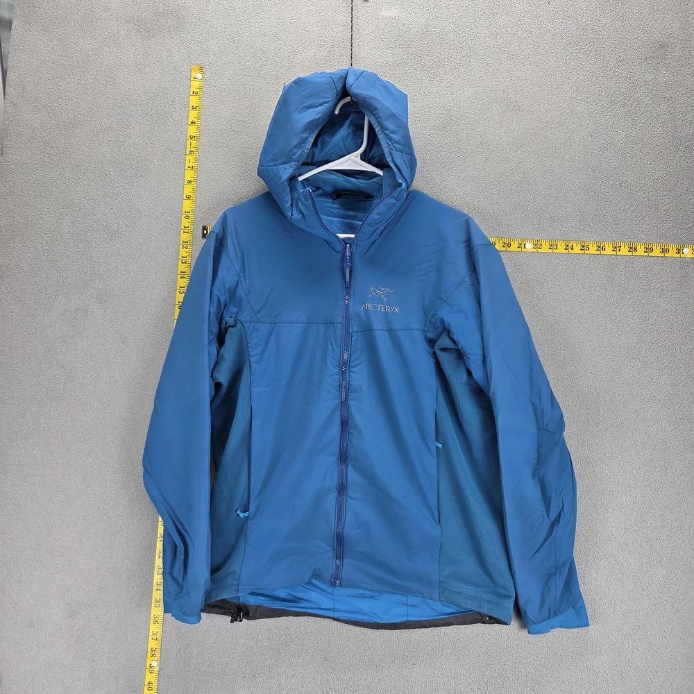 Arc'teryx Jacket Mens Medium Blue Atom LT Hoody Insulated Full Zip Hiking Ski